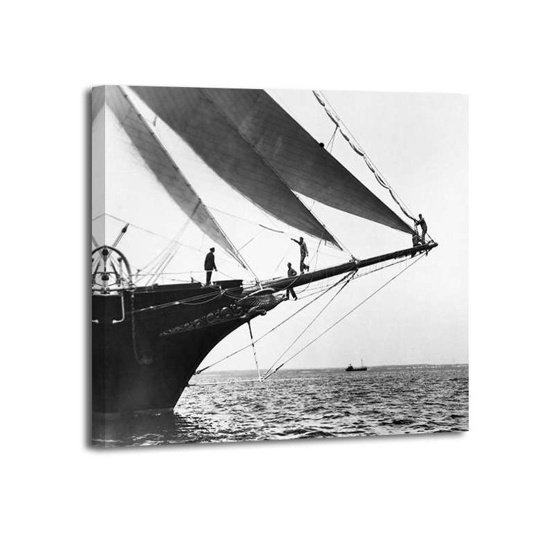 Edwin Levick - Ship Crewmen Standing on the Bowsprit 1923