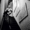 Genevieve Naylor - Actress in evening gown on stairway 1950