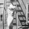 Genevieve Naylor - Modeling linen summer dress 1949